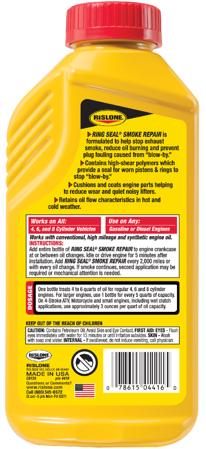High Mileage Ring Seal Smoke Repair Reduce Oil Burning Rislone